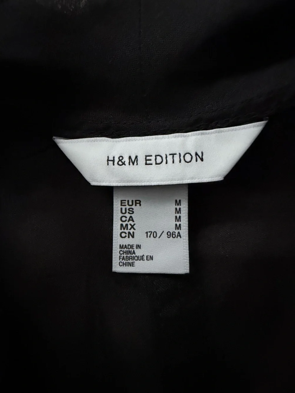 H&M Edition Black Cowl Neck Peplum Top Sleeveless Size M